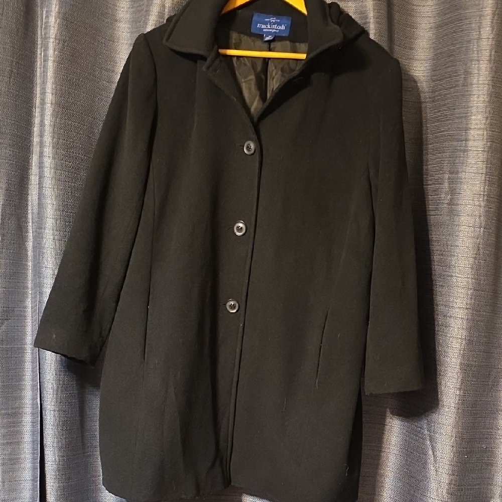 Mackintosh New England Classic Black Pea Coat